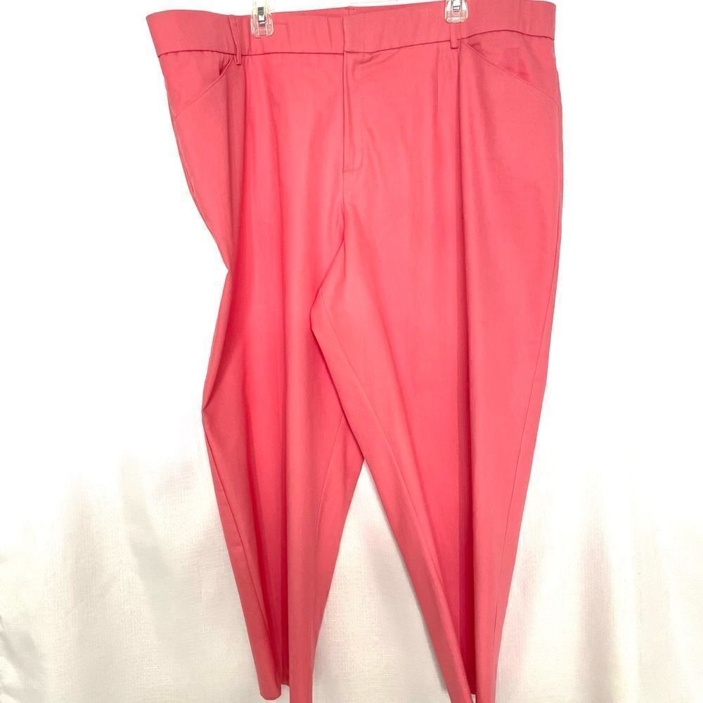 Cato Flat Front Pants Melon Coral Size 28W